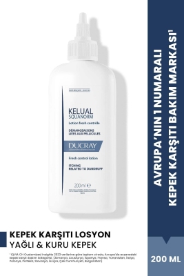 Ducray Kelual Squanorm Kepek Önleyici ve Yatıştırıcı Losyon 200 ml - 1