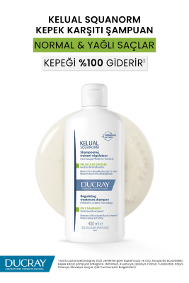 Ducray Kelual Squanorm Normal ve Yağlı Saçlar İçin Kepek Karşıtı Şampuan 400 ml - 3