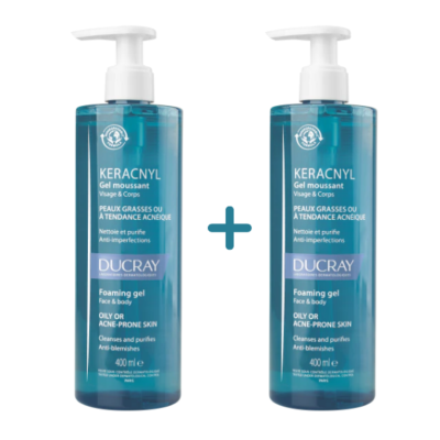 Ducray Keracnyl Gel Moussant 400 ml x 2 - 1
