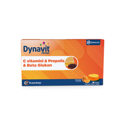 Dynavit Herbal Vitamin C & Propolis & Betaglukan 16 Pastil - 1