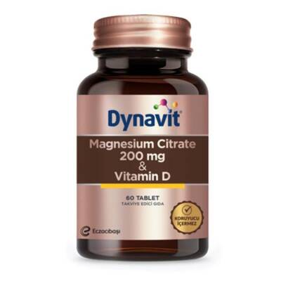 Dynavit Magnesium Citrate 200 mg & Vitamin D 60 Tablet - 1