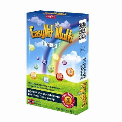 EasyVit Multi + Omega 3 Çiğenebilir Tablet 30 Adet - 1