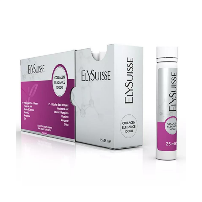ElySuisse Collagen Elegance 10000 Sıvı Takviye Edici Gıda 15x25 ml - 1