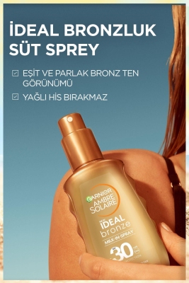 Garnier Ambre Solaire İdeal Bronzluk Güneş Koruyucu Sprey spf30+ 150 ml - 3
