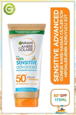 Garnier Ambre Solaire Kids Sensitive Advanced Güneş Koruyucu Süt Spf50+ 175 ml - 2
