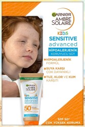 Garnier Ambre Solaire Kids Sensitive Advanced Güneş Koruyucu Süt Spf50+ 175 ml - 3