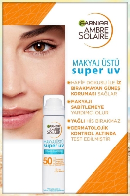Garnier Ambre Solaire Makyaj Üstü Güneş Koruyucu Yüz Misti 75 ml - 3