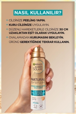 Garnier Ambre Solaire Natural Bronzer Güneşsiz Bronzlaştırıcı Sprey 150 ml - 3