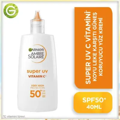 Garnier Ambre Solaire Super UV C Vitamini Fluid Krem SPF50+ 40 ml - 1