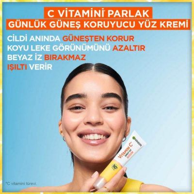 Garnier C Vitamini Parlak Günlük Güneş Koruyucu Yüz Kremi Işıltılı Doku SPF50+ 40 ml - 5