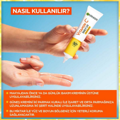 Garnier C Vitamini Parlak Günlük Güneş Koruyucu Yüz Kremi SPF50+ 40 ml - 7