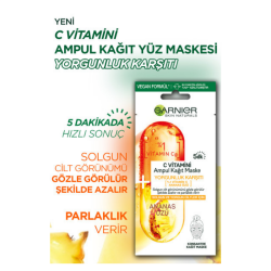 Garnier C Vitamini Yorgunluk Karşıtı Ampul Kağıt Maske 15 gr - 3