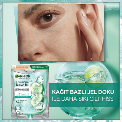 Garnier Hyaluronik Kriyojel Yorgunluk Karşıtı Soğutucu Yüz Maskesi 27 gr - 3