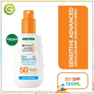 Garnier Kids Sensitive Advanced Spray Çocuk Hassas SPF 50 150 ml - 1