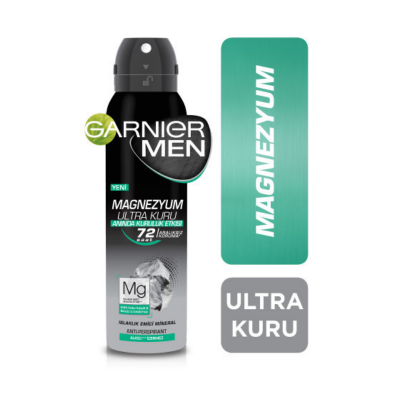 Garnier Men Magnezyum Ultra Kuru Sprey Deodorant 150 ml - 1