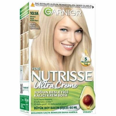 Garnier Nutrisse Ultra Creme 10.1A Esktra Açık Küllü Sarı Saç Boyası - 1