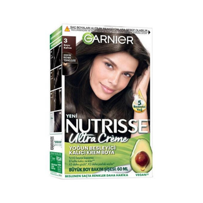 Garnier Nutrisse Ultra Creme 3 Koyu Kahve Saç Boyası - 1