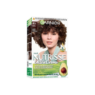 Garnier Nutrisse Ultra Creme 4 1/2 Işıltlı Kahve Saç Boyası - 1