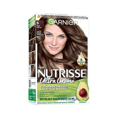 Garnier Nutrisse Ultra Creme 5 Açık Kahve Saç Boyası - 1