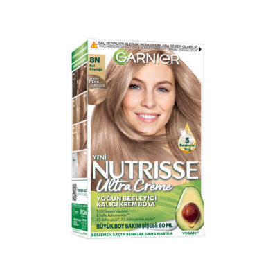 Garnier Nutrisse Ultra Creme 8N Bal Köpüğü Saç Boyası - 1