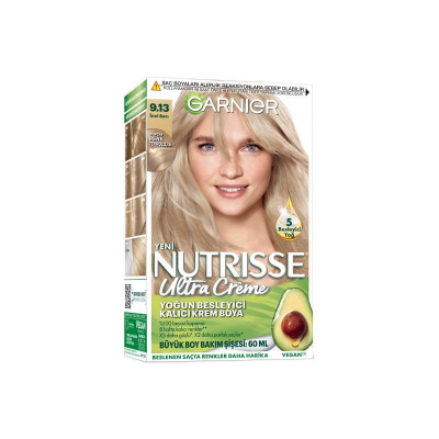 Garnier Nutrisse Ultra Creme 9.13 İnci Sarı Saç Boyası - 1