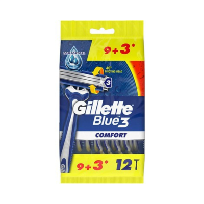 Gilette Blue3 Comfort Kullan At Tıraş Bıçağı 9+3 12'li - 1
