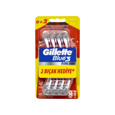 Gilette Blue3 Milli Takım Özel Paketi 8'li Tıraş Bıçağı - 1