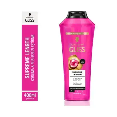 Gliss Supreme Length Uzun Saçlara Özel Şampuan 400 ml - Gliss