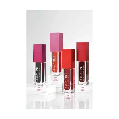 Golden Rose Juicy Tint Lip & Cheek Stain - 04 Berry Kiss - Likit Ruj & Allık - 3