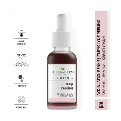 Herbaderm Super Serum Deep Kırmızı Peeling 30 ml - 1