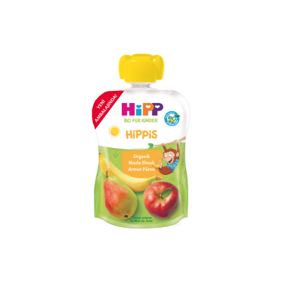 Hipp Organik Muzlu Elmalı Armut Püresi 100 gr - 1