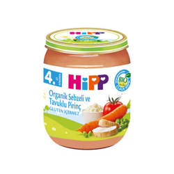 Hipp Organik Pirinçli ve Tavuklu Sebze Kavanoz Maması 125 gr - Hipp