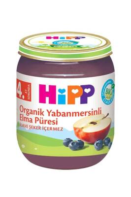Hipp Organik Yabanmersinli Elma Püresı 125 gr - 1