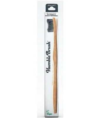 Humble Brush Doğal Yumuşak Yetişkin Diş Fırçası - Soft Siyah - 1