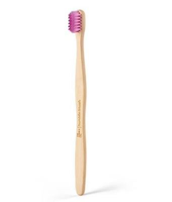 Humble Brush Ekolojik Bambu Hassas Diş Fırçası Yetişkinler İçin Pembe - 1