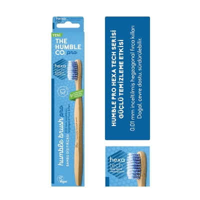 Humble Brush Pro Bambu Diş Fırçası Mavi - 1