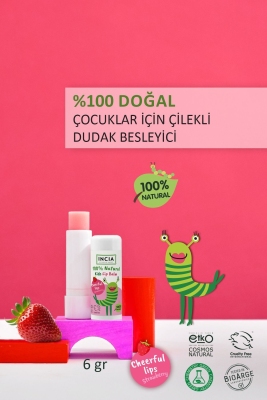 Incia Doğal Çilekli Dudak Besleyici 6 gr - 3