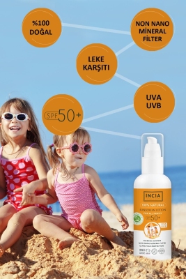 Incia Doğal Tüm Aile için Güneş Losyonu Spf50+ 100 ml - 8