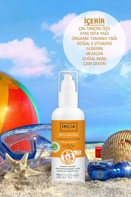 Incia Doğal Tüm Aile için Güneş Losyonu Spf50+ 100 ml - 4