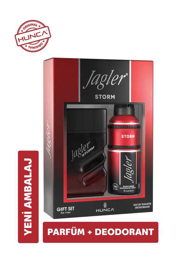 Jagler Storm 150 ml Deo Sprey + 90 ml Erkek Parfüm Seti -1
