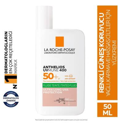 La Roche Posay Anthelios Oil Control Fluid Renkli Yüz Güneş Kremi 50 ml - 2