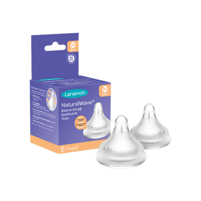 Lansinoh Natural Biberon Emziği 2'li Orta Akış - 5