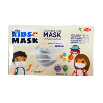 Lidya Pharma Kids Beyaz Çocuk Maskesi 50 Adet-Medium - 1