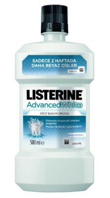 Listerine Advanced White Diş Beyazlatıcı Gargara 500ml - 1