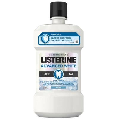 Listerine Advanced White Hafif Tat Ağız Bakım Suyu 500 ml - 1