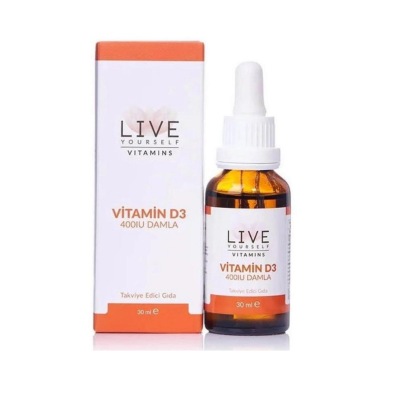 Live Yourself Vitamin D3 400IU Damla 30 ml - 1