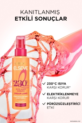 Loreal Elseve Dream Long Isı Koruyucu & Pürüzsüzleştirici Sprey Serum 150 ml - 4