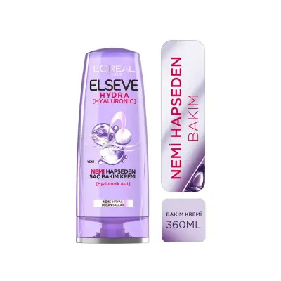 Loreal Elseve Hydra [Hyaluronic] Nemi Hapseden Saç Bakım Kremi 360ml - 1