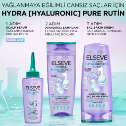 Loreal Elseve Hydra [Hyaluronic] Pure Nemlendiren Saç Bakım Kremi 250 ml - 5