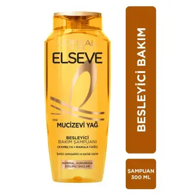 Loreal Elseve Mucizevi Yağ Besleyici Bakım Şampuanı 300 ml - 1
